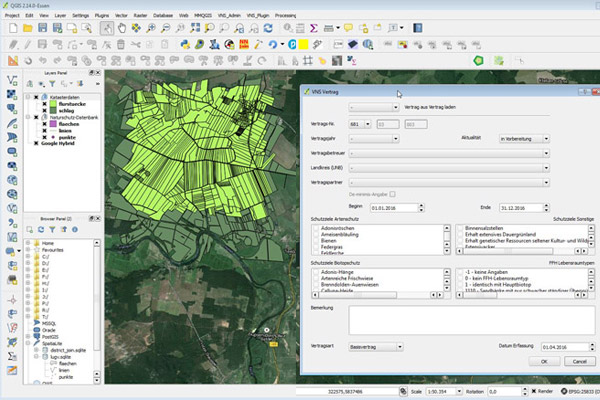 conservation management QGIS plugin